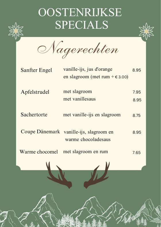 Oostenrijkse specials 2026 nagerechten